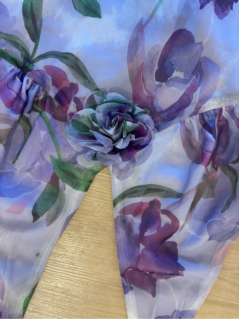 Astr Lavender Floral Halter Midi Dress - Picture 3 of 5